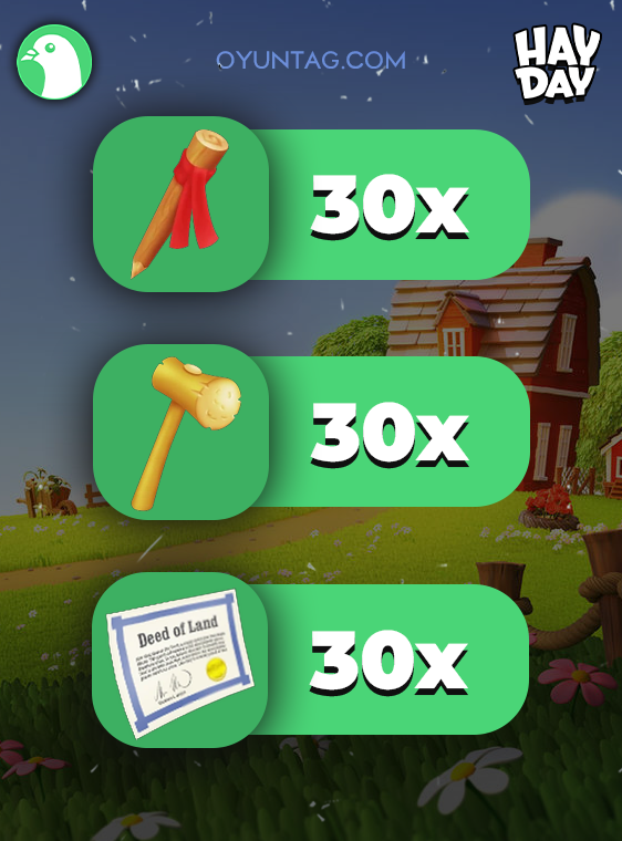 Hay Day 30x Arazi Malzemesi